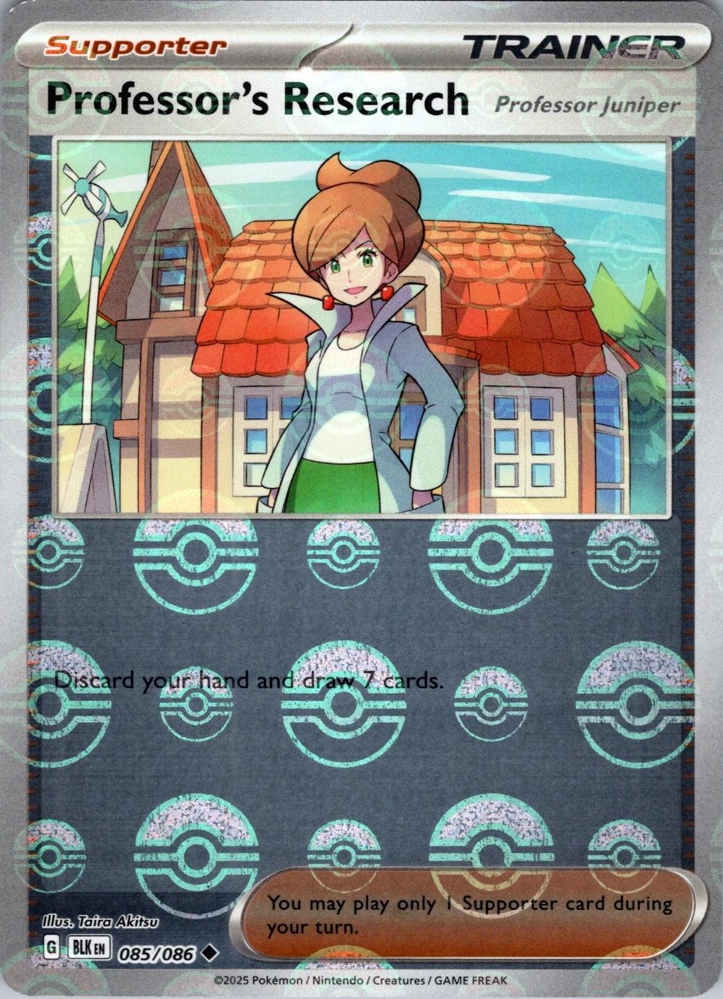 Black Bolt Professor's Research: Professor Juniper [Poke-Ball] Pokémon card
